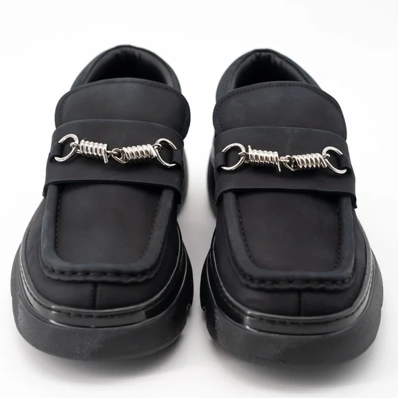 size 43.5 (10.5us) - Burberry Wire Creeper Black grey Clamp On